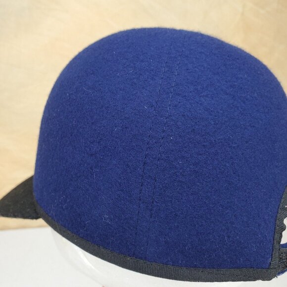 ADORA Equestrian Hat Unisex 7.5 Blue Black Brim Hook Loop Closure Padded Horse - Picture 5 of 9